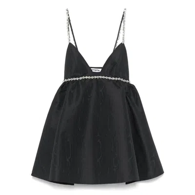 Vivetta Crystal-embellished Mini Dress In Black