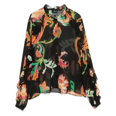 Etro Long Sleeve Shirt In Black