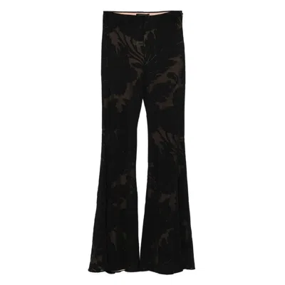 Etro Flared Casual Pants In Black