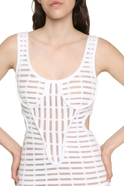 Shop Genny Knitted Dress In White