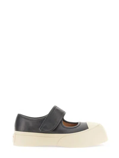 Shop Marni Mary Jane Sneaker In Black