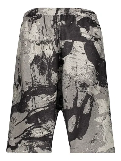 Iso.poetism Cotton Bermuda Shorts In Black