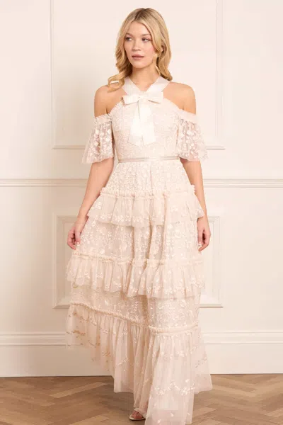 Needle & Thread Primrose Gown In Champagne