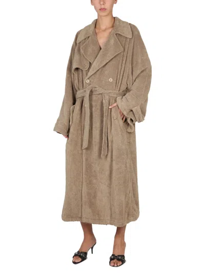 Balenciaga Women's Towel Trench Coat In Beige