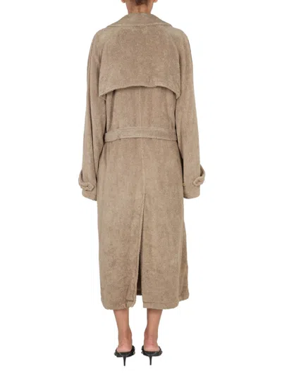 Balenciaga Women's Towel Trench Coat In Beige