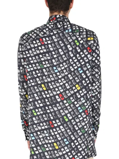 Bottega Veneta Men Shirt With Allover Print In Multi