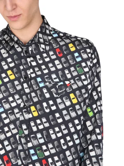 Bottega Veneta Men Shirt With Allover Print In Multi