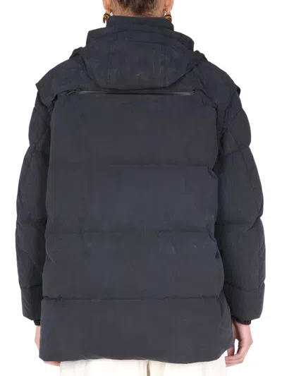 Bottega Veneta Women Hooded Down Jacket In Black