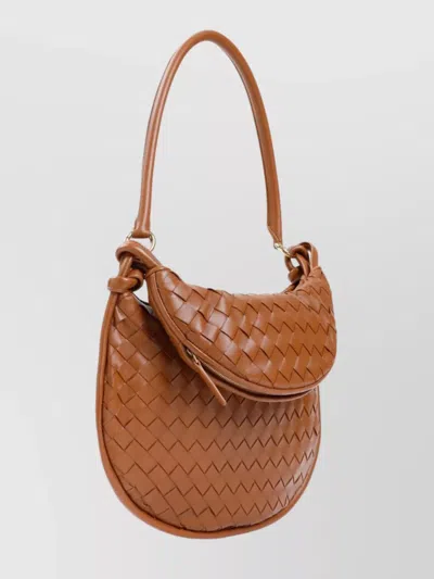 Bottega Veneta Medium Gemelli Leather Shoulder Bag In Metallic