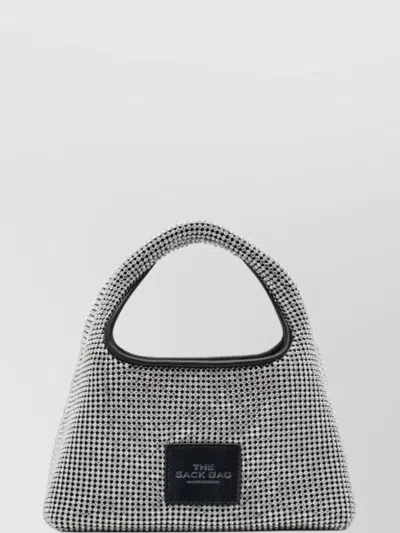 Marc Jacobs The Sack Crystal Embellished Mini Hobo Bag In Silver