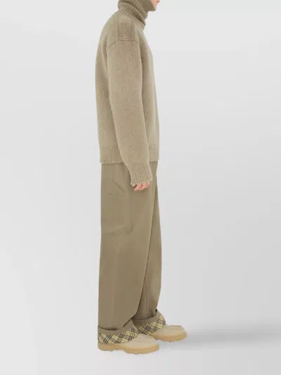 Burberry Cotton Carpenter Trousers In Multicolor