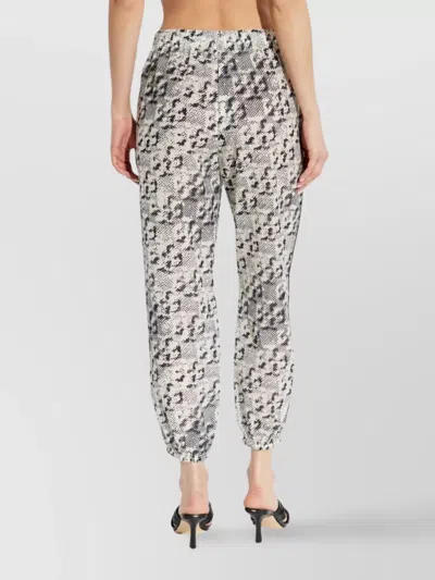 Tory Burch Silk Cotton Beach Pant With Abstract Pattern In White