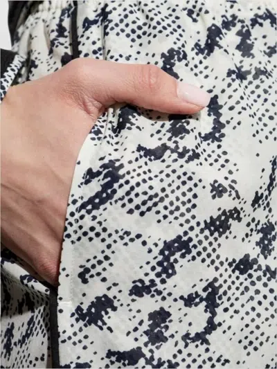 Tory Burch Silk Cotton Beach Pant With Abstract Pattern In White