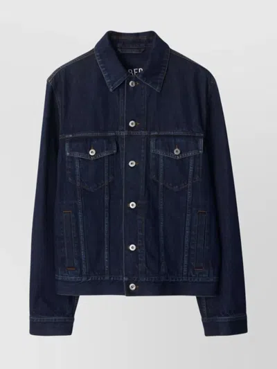 Burberry Men Denim Jacket In Blue