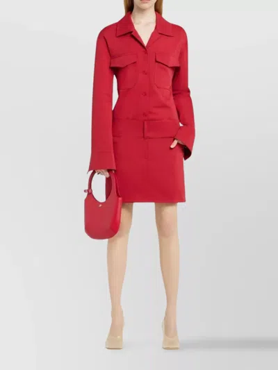 Courrèges Courreges Women Mini Skirt Belted Polycotton In Pink