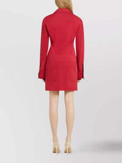 Courrèges Courreges Women Mini Skirt Belted Polycotton In Pink