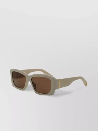 Jacquemus Cruise Style Rectangular Frame Sunglasses In Neutrals