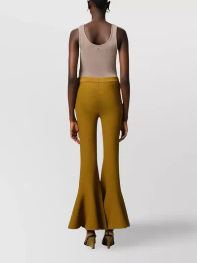 Ami Alexandre Mattiussi Ami Paris Women Godet Trousers In Brown