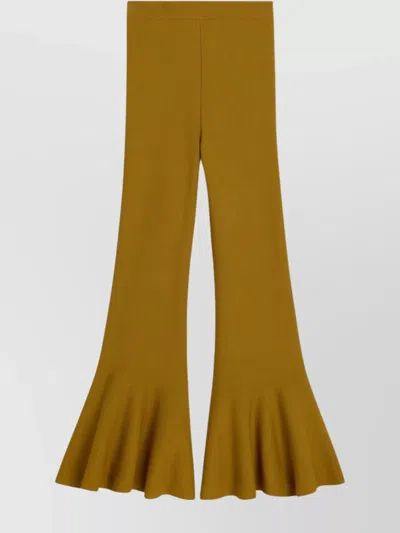 Ami Alexandre Mattiussi Ami Paris Women Godet Trousers In Brown