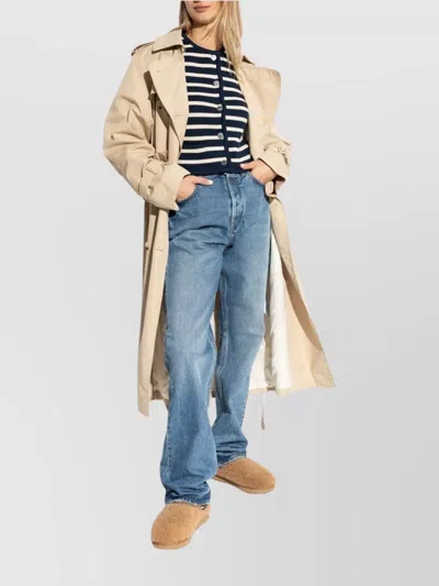 Theory Striped Cropped Jacket In Cotton Bouclé In Blue