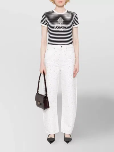 Frame The Pencil Crop High Waist Ankle Slim Straight Leg Jeans In White