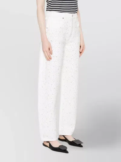 Frame The Pencil Crop High Waist Ankle Slim Straight Leg Jeans In White