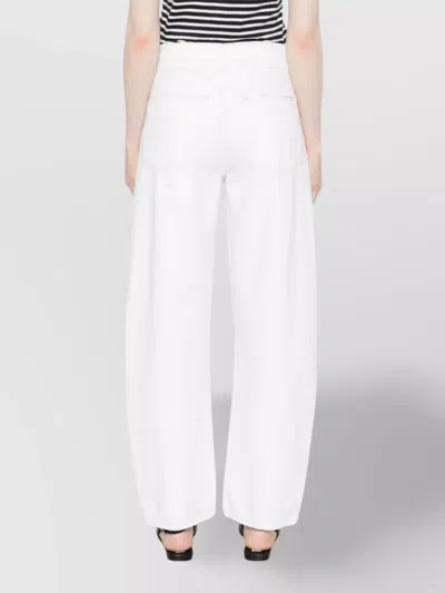 Frame The Pencil Crop High Waist Ankle Slim Straight Leg Jeans In White
