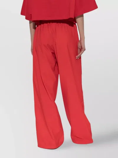 Adidas Originals Straight Trousers With Elastic Waistband And Side Stripes In Red