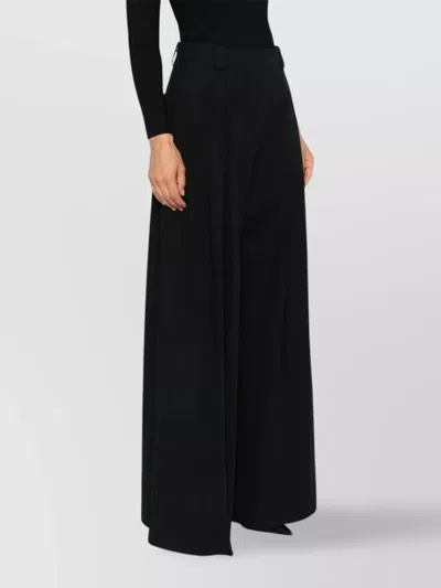 Alexander Wang High-waisted Wide-leg Trousers With Pockets And Belt Loops In Black