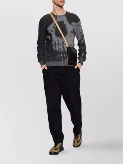 Alexander Mcqueen Alexander Mc Queen Skull Wool Sweater In Grey
