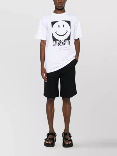 Moschino Smiley Print T Shirt In White