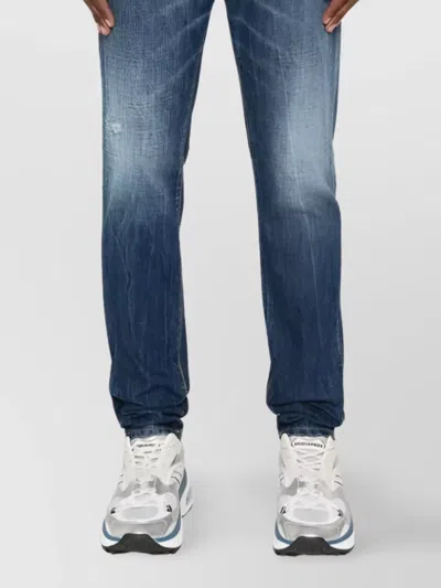 Dsquared2 Dsquared Men Whisker Jeans In Blue