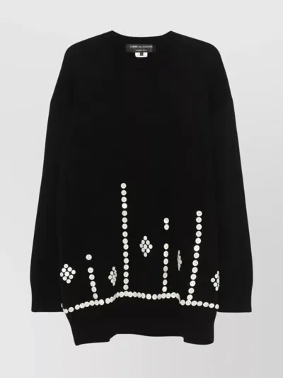 Comme Des Garçons Comme Des Garcons Sweater With Decorative Buttons In Black