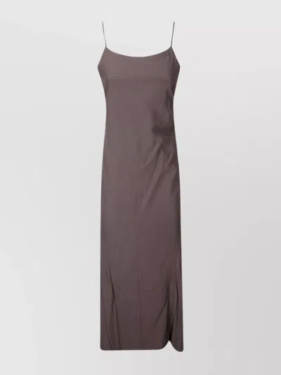 Our Legacy Maxi Dress With Adjustable Straps In Purple