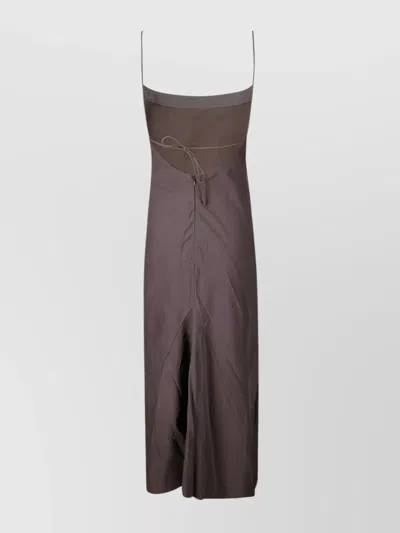 Our Legacy Maxi Dress With Adjustable Straps In Purple