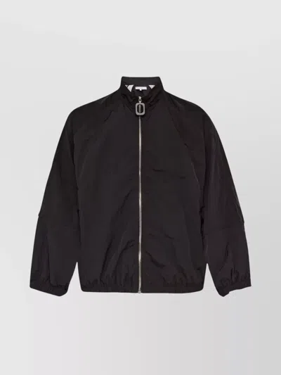 Jw Anderson Black Jacket With Mock Neck And Raglan Sleeves