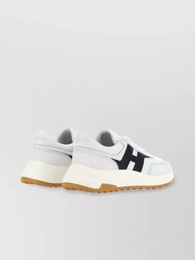 Hogan White H Logo Lace-up Sneakers