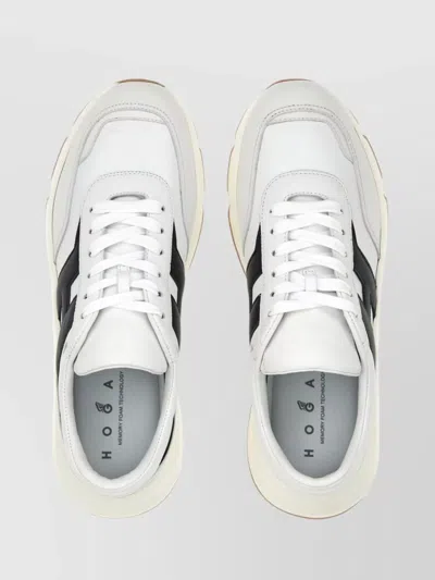 Hogan White H Logo Lace-up Sneakers