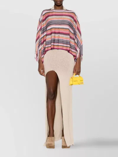 Missoni Viscose Poncho In Pink