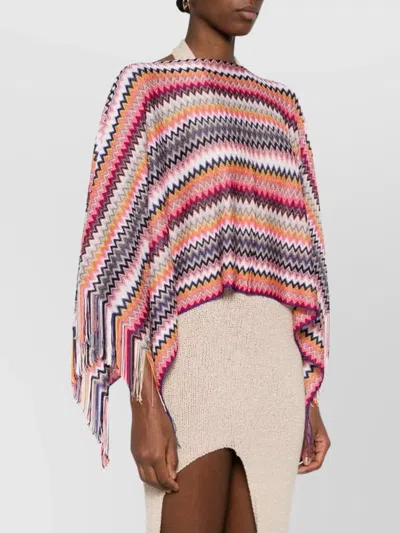 Missoni Viscose Poncho In Pink