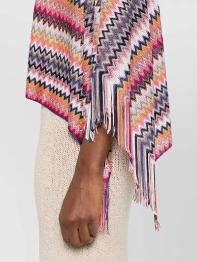 Missoni Viscose Poncho In Pink