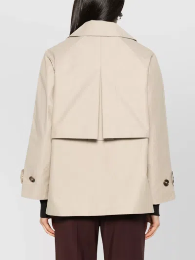 Barbour Maisy Double-breasted Jacket Front Pockets In Neutrals