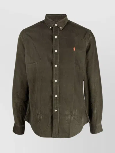 Ralph Lauren Shirt Casual Button-down Collar In Burgundy