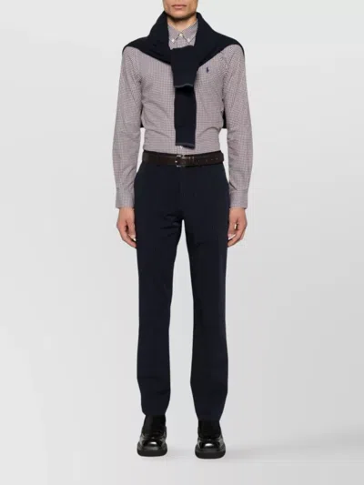 Ralph Lauren Shirt Check Pattern Button-down Collar In Neutrals