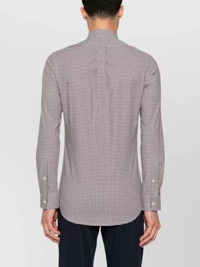 Ralph Lauren Shirt Check Pattern Button-down Collar In Neutrals
