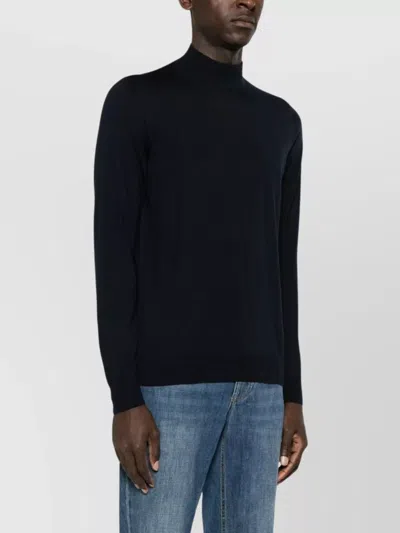 Drumohr High Neck Merino Wool Sweater In Black