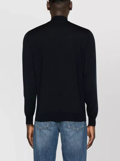 Drumohr High Neck Merino Wool Sweater In Black