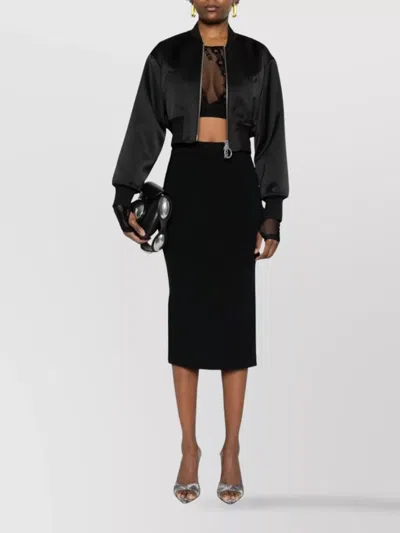 Versace Jeans Couture Decorative-button Midi Skirt In Black