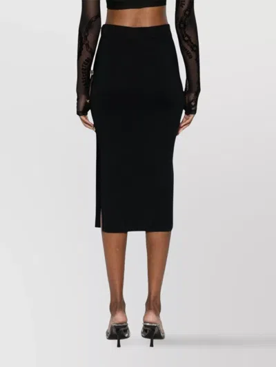 Versace Jeans Couture Decorative-button Midi Skirt In Black