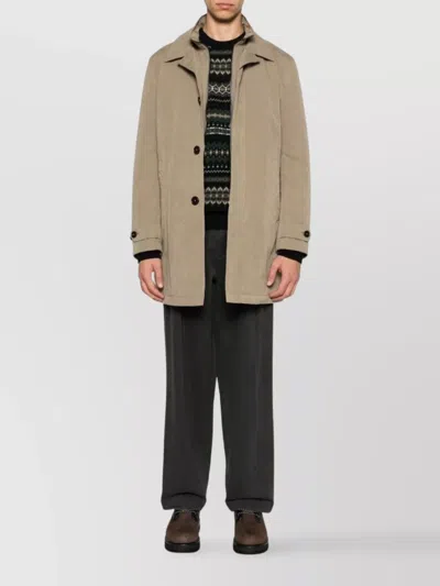 Fay Easy Morning Coat In Brown